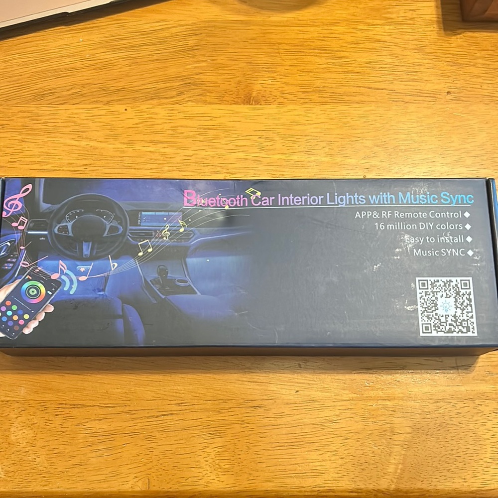 Bluetooth Car Interior Lights with Music Sync